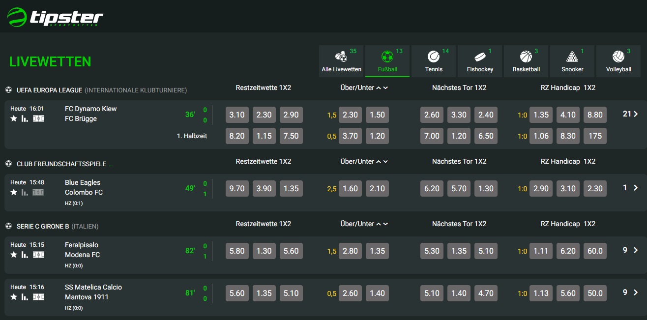 tipster Live Wetten