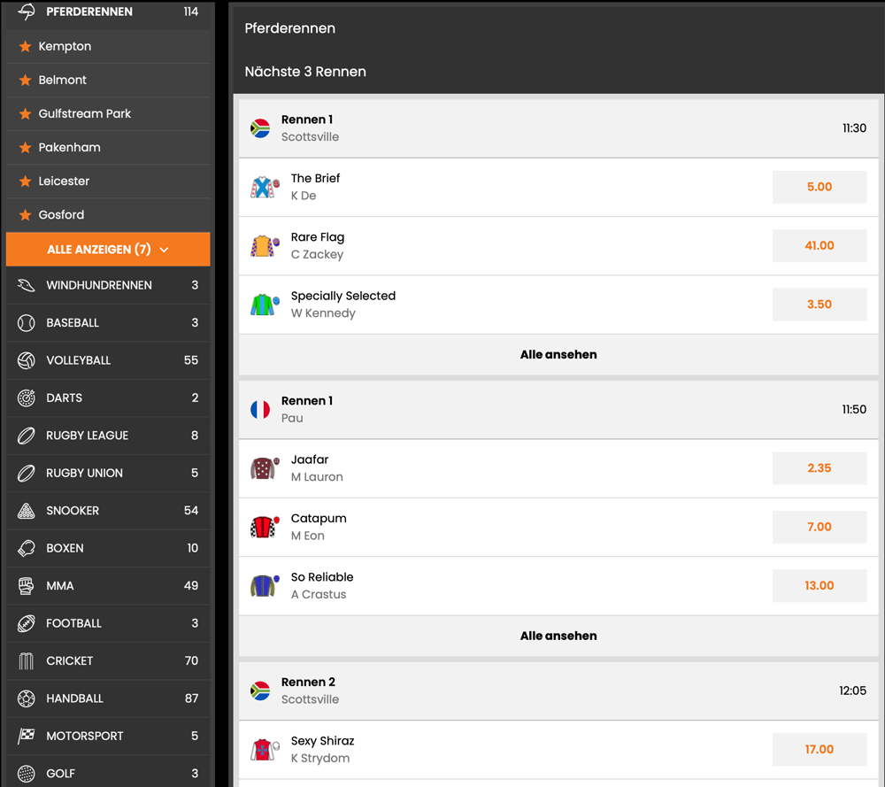 hotbet pferderennen