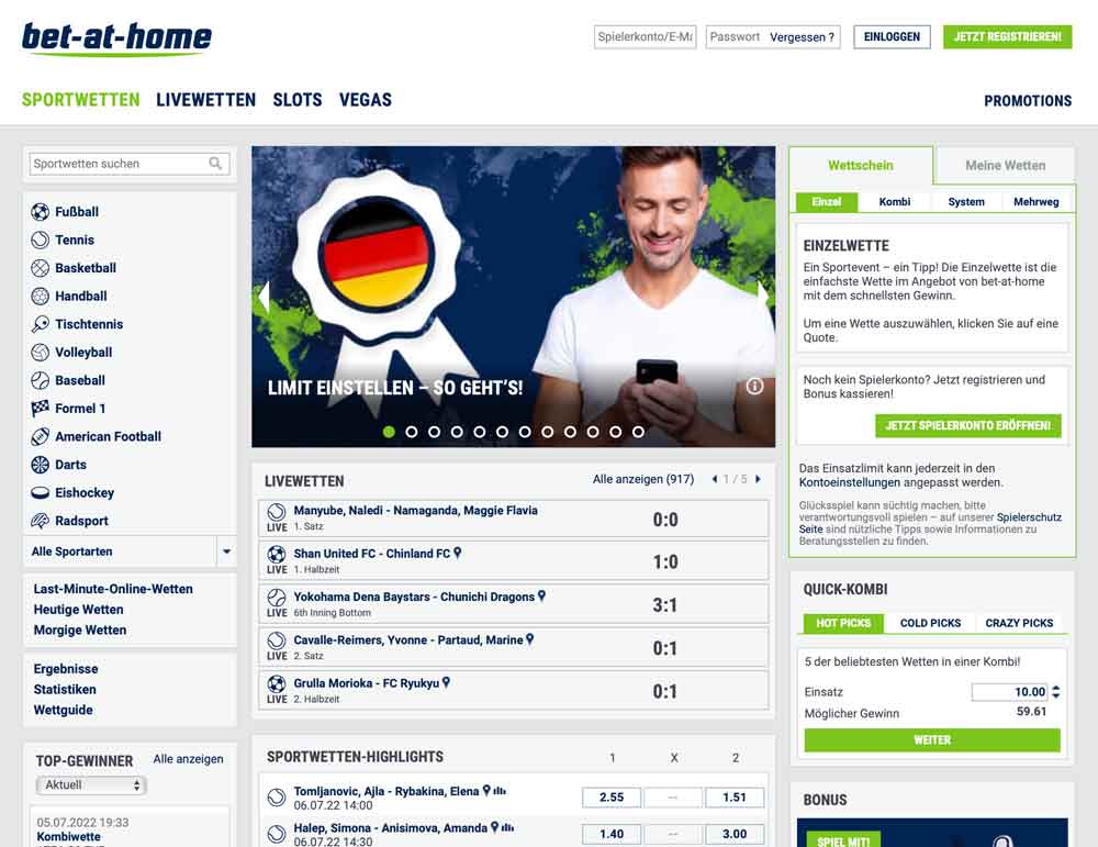 bet at home website