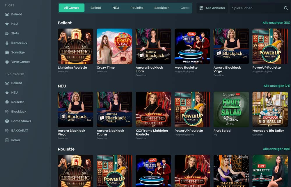 vave livecasino