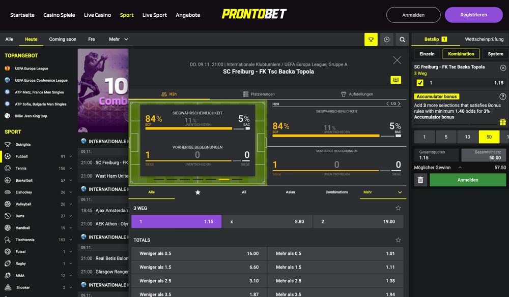 prontobet sportwette