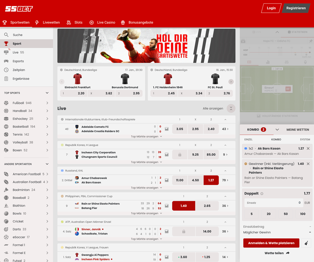 55bet website