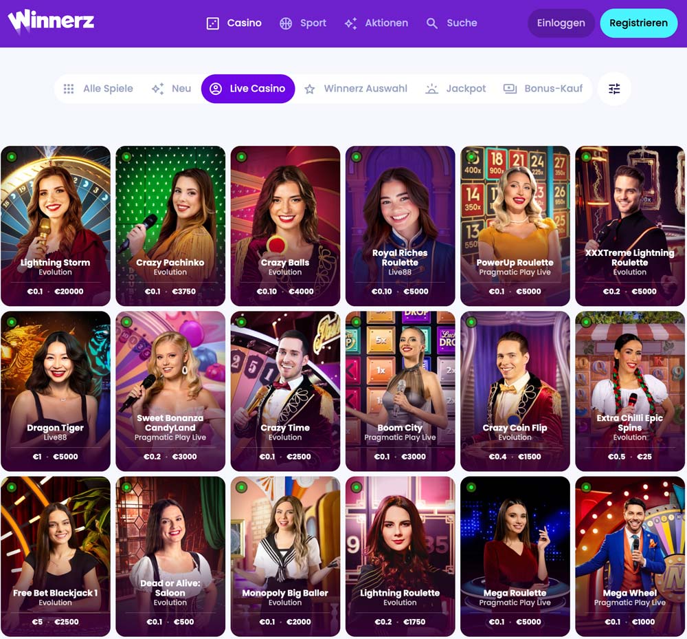 winnerz livecasino