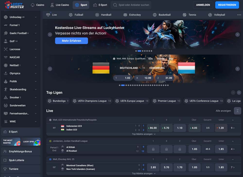 luckyhunter website