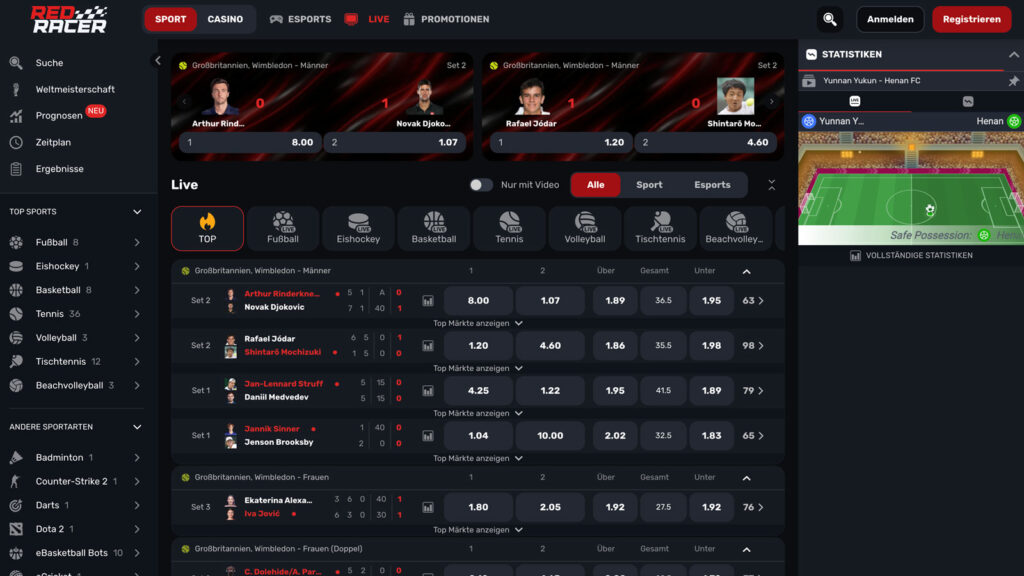 redracer sportwetten